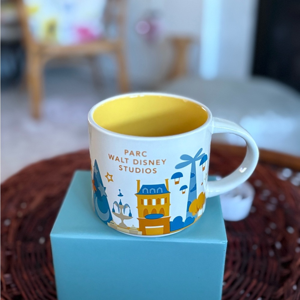 Starbucks Disney Yellow and White Mug